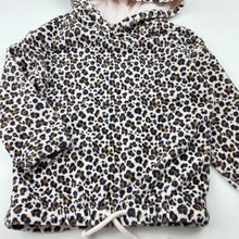 Load image into Gallery viewer, Girls Mango, soft feel animal print lightweight hoodie top, EUC, size 4,  