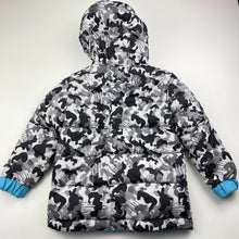 Load image into Gallery viewer, Boys Lily &amp; Dan, reversible camo print / blue hooded jacket / coat, FUC, size 2,  