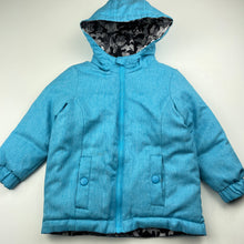 Load image into Gallery viewer, Boys Lily &amp; Dan, reversible camo print / blue hooded jacket / coat, FUC, size 2,  