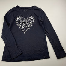 Load image into Gallery viewer, Girls Anko, navy cotton long sleeve t-shirt / top, GUC, size 8,  