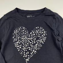 Load image into Gallery viewer, Girls Anko, navy cotton long sleeve t-shirt / top, GUC, size 8,  