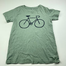 Load image into Gallery viewer, Boys Anko, green cotton t-shirt / top, bicycle, EUC, size 6,  