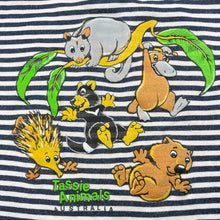 Load image into Gallery viewer, Boys Australian Grown, navy stripe cotton t-shirt / top, wash fade, FUC, size 2,  