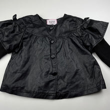 Load image into Gallery viewer, Girls TONGXIYIPAI, spliced faux leather jacket / coat, pilling on sleeves, FUC, size 5,  