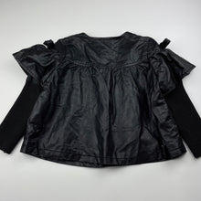 Load image into Gallery viewer, Girls TONGXIYIPAI, spliced faux leather jacket / coat, pilling on sleeves, FUC, size 5,  