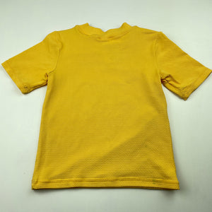 Girls Anko, yellow short sleeve rashie / swim top, EUC, size 4,  