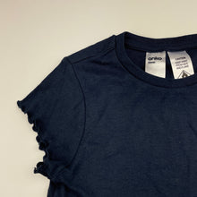 Load image into Gallery viewer, Girls Anko, navy cotton pyjama t-shirt / top, EUC, size 7,  