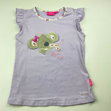 Load image into Gallery viewer, Girls Kiki Koala, soft feel stretchy pyjama top, EUC, size 5-6,  