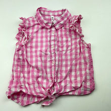 Load image into Gallery viewer, Girls KID, lightweight cotton tie front top, EUC, size 6,  