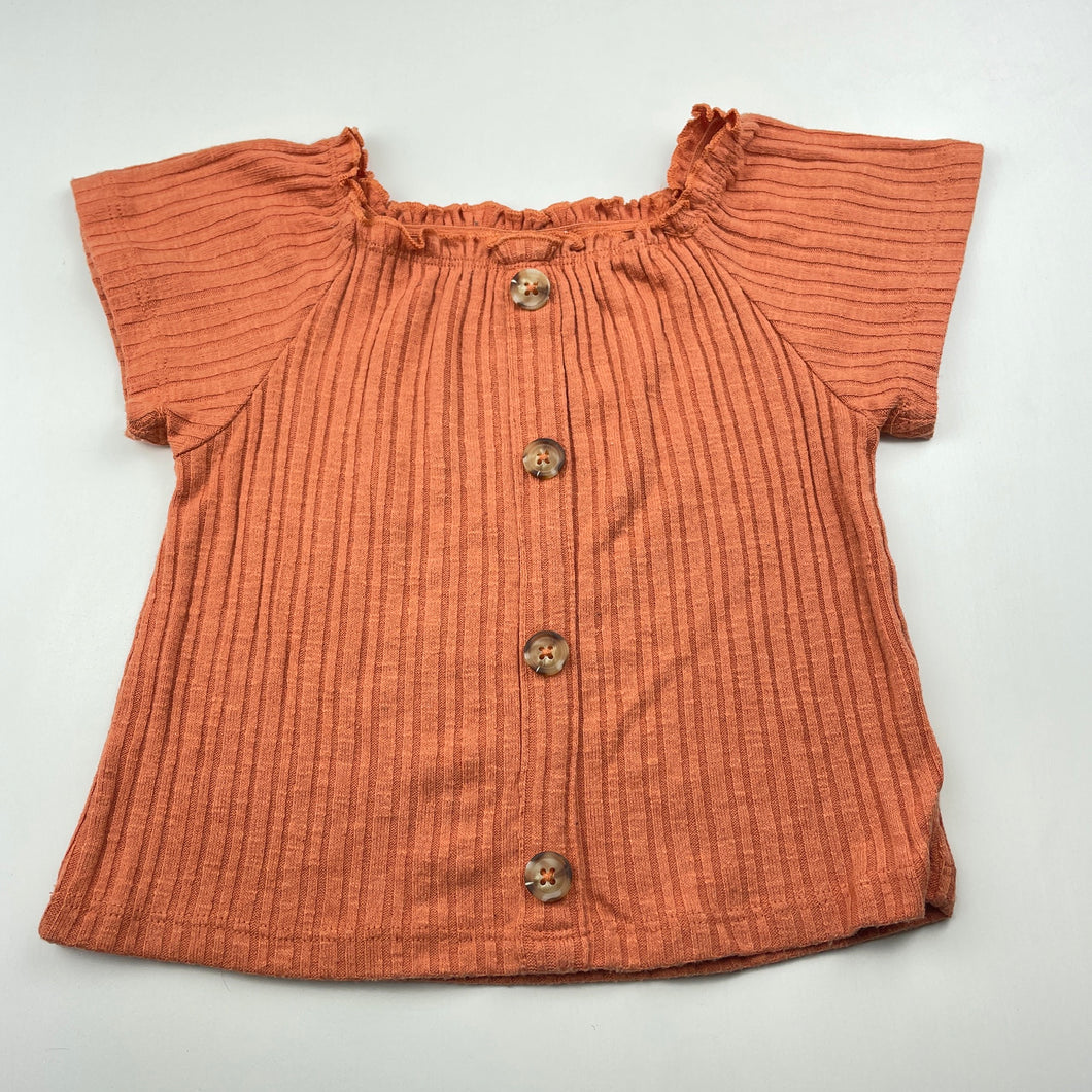 Girls Cotton On, ribbed stretchy short sleeve top, GUC, size 6,  