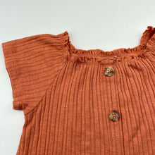 Load image into Gallery viewer, Girls Cotton On, ribbed stretchy short sleeve top, GUC, size 6,  