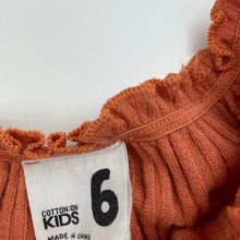 Load image into Gallery viewer, Girls Cotton On, ribbed stretchy short sleeve top, GUC, size 6,  