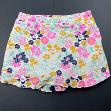 Load image into Gallery viewer, Girls Mango, stretchy floral shorts / skort, elasticated, FUC, size 6,  