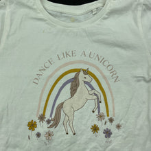 Load image into Gallery viewer, Girls Target, organic cotton t-shirt / top, unicorn, FUC, size 4,  
