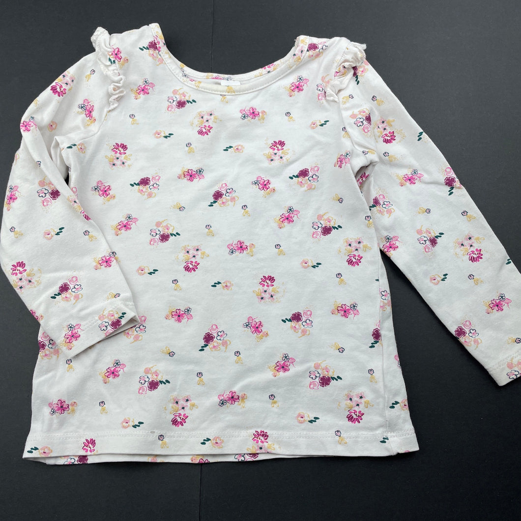 Girls Dymples, floral long sleeve top, FUC, size 0,  