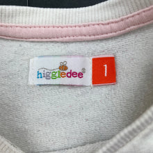 Load image into Gallery viewer, Girls Higgledee, lightweight sweater / jumper, cat, FUC, size 1,  