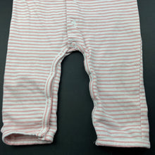 Load image into Gallery viewer, Girls Baby Berry, pink stripe stretchy romper, FUC, size 0,  