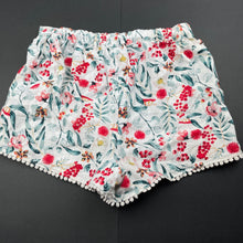 Load image into Gallery viewer, Girls Big W, floral lightweight cotton shorts, elasticated, GUC, size 10,  
