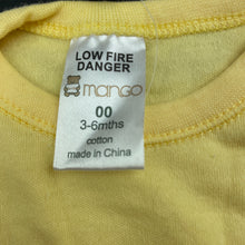 Load image into Gallery viewer, unisex Mango, soft cotton bodysuit / romper, NEW, size 00,  