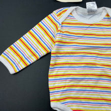 Load image into Gallery viewer, unisex Mango, striped cotton bodysuit / romper, NEW, size 00,  