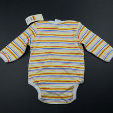 Load image into Gallery viewer, unisex Mango, striped cotton bodysuit / romper, NEW, size 00,  