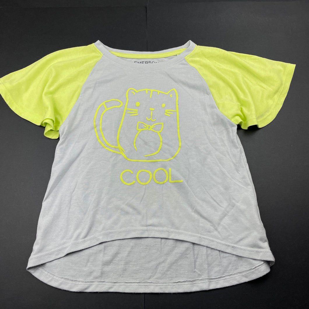 Girls Emerson, lightweight t-shirt / top, cat, EUC, size 6,  