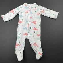 Load image into Gallery viewer, unisex Target, stretchy zip coverall / romper, dinosaurs, GUC, size 00000,  