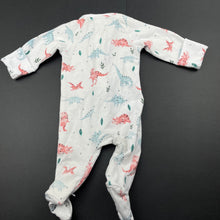 Load image into Gallery viewer, unisex Target, stretchy zip coverall / romper, dinosaurs, GUC, size 00000,  