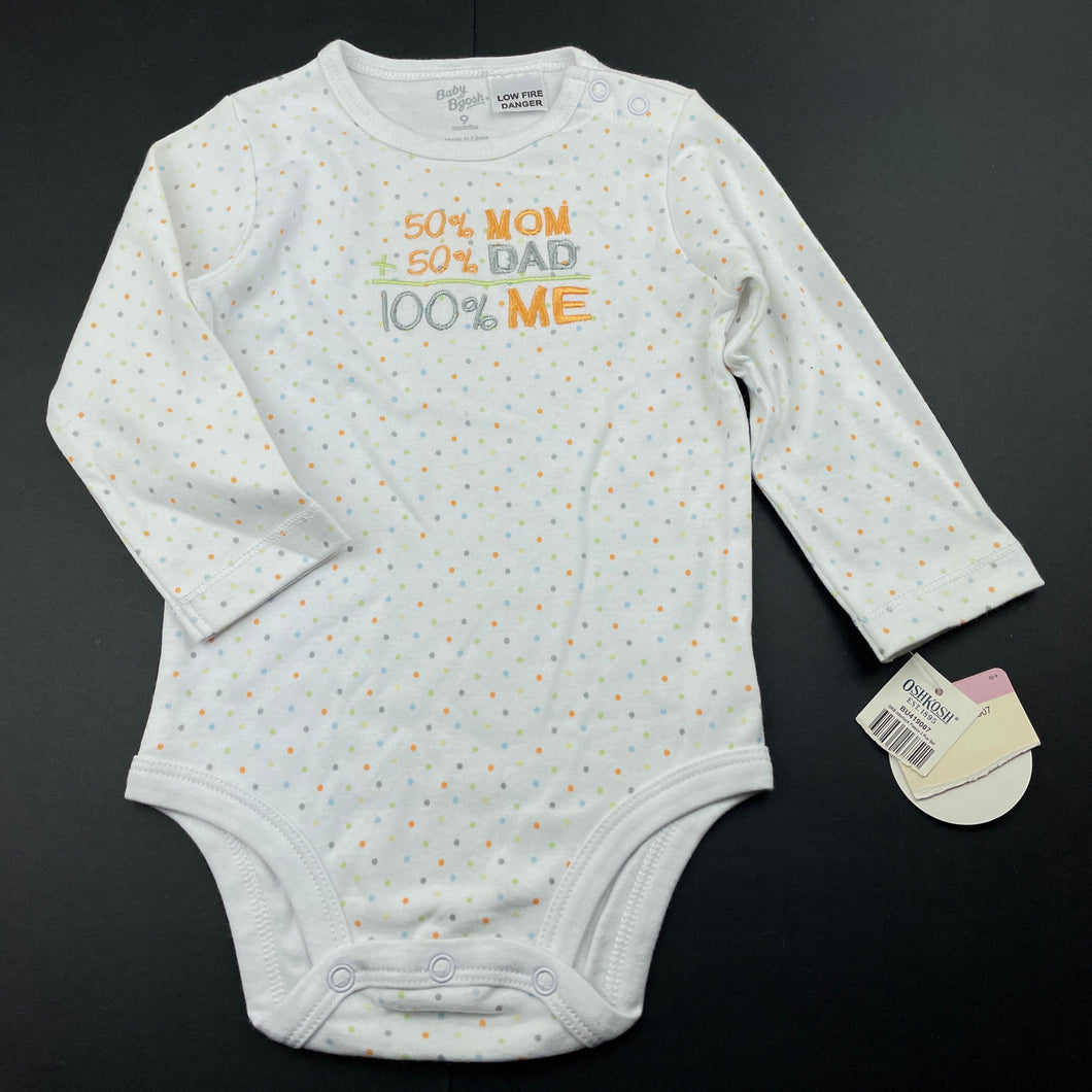 unisex Baby B'Gosh, soft cotton bodysuit / romper, NEW, size 0,  