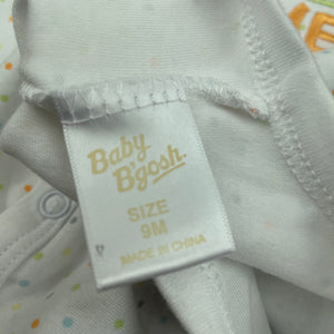 unisex Baby B'Gosh, soft cotton bodysuit / romper, NEW, size 0,  