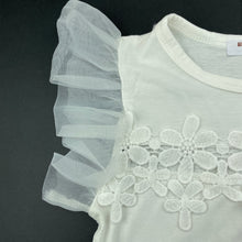 Load image into Gallery viewer, Girls All The Chirldren, lightweight floral lace trim top, EUC, size 6,  