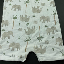 Load image into Gallery viewer, unisex Dymples, cotton romper, elephants, EUC, size 1,  