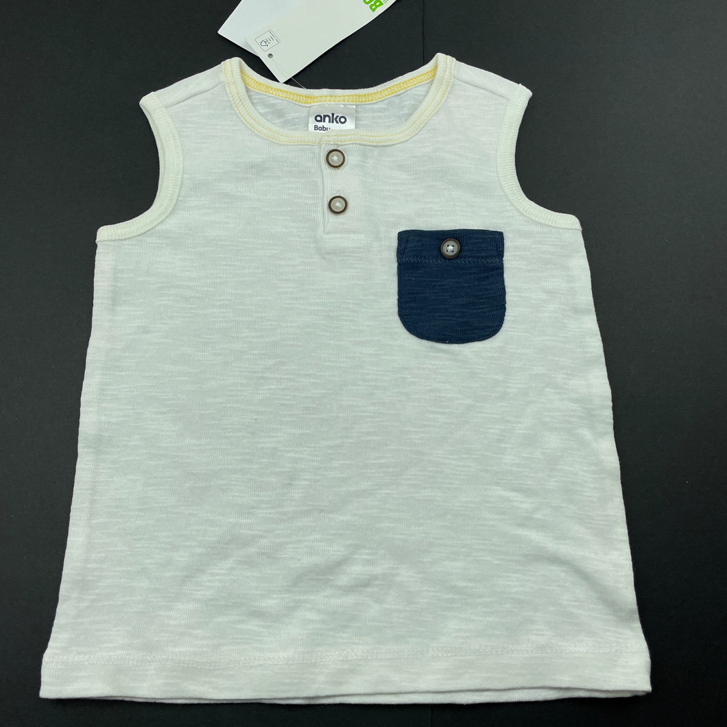 Boys Anko, lightweight cotton summer top, NEW, size 0,  