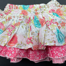 Load image into Gallery viewer, Girls Target, colourful floral cotton skirt, elasticated, EUC, size 000,  
