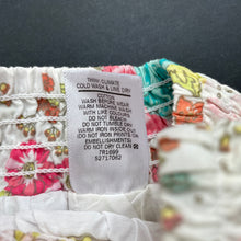 Load image into Gallery viewer, Girls Target, colourful floral cotton skirt, elasticated, EUC, size 000,  