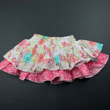Load image into Gallery viewer, Girls Target, colourful floral cotton skirt, elasticated, EUC, size 000,  