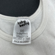 Load image into Gallery viewer, unisex Baby Berry, ribbed cotton singlet top, GUC, size 00,  