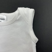 Load image into Gallery viewer, unisex Anko, white cotton bodysuit / romper, EUC, size 0000,  