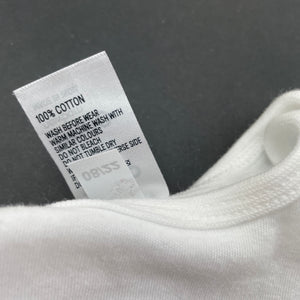 unisex Anko, white cotton bodysuit / romper, EUC, size 0000,  