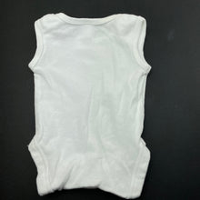 Load image into Gallery viewer, unisex Anko, white cotton bodysuit / romper, EUC, size 0000,  