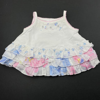 Girls Target, floral trim summer top, GUC, size 0000,  