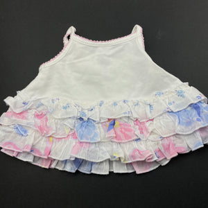 Girls Target, floral trim summer top, GUC, size 0000,  