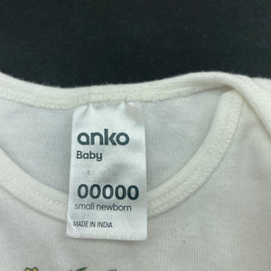 Girls Anko, soft cotton bodysuit / romper, EUC, size 00000,  