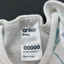 Load image into Gallery viewer, unisex Anko, cotton bodysuit / romper, EUC, size 00000,  