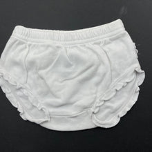 Load image into Gallery viewer, Girls Baby Baby, cotton ruffle nappy cover / bloomers, GUC, size 0000,  