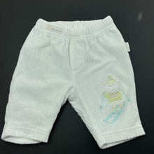 Load image into Gallery viewer, unisex Pumpkin Patch, velour ribbed pants / bottoms, elasticated, EUC, size 0000,  