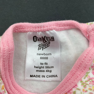 Girls Osh Kosh, embroidered floral cotton top, EUC, size 0000,  
