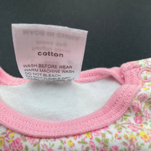 Girls Osh Kosh, embroidered floral cotton top, EUC, size 0000,  