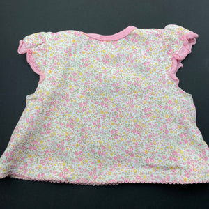 Girls Osh Kosh, embroidered floral cotton top, EUC, size 0000,  