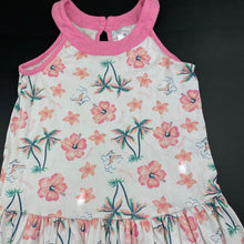 Load image into Gallery viewer, Girls Target, floral cotton casual summer dress, GUC, size 5, L: 57cm